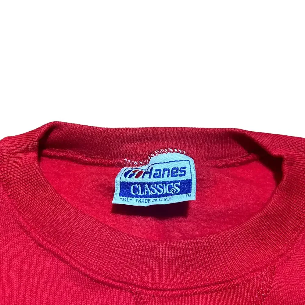 Vintage Hanes Red Blank Crewneck sweatshirt XL - Picture 4 of 4